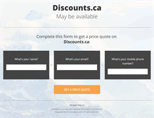 Tablet Screenshot of discounts.ca